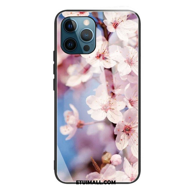 Etui do iPhone 13 Pro Max Realistyczne Kwiaty Ze Szkła Hartowanego