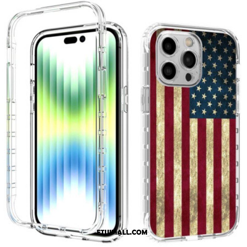 Etui do iPhone 14 Pro Max Ulepszona Flaga Amerykańska