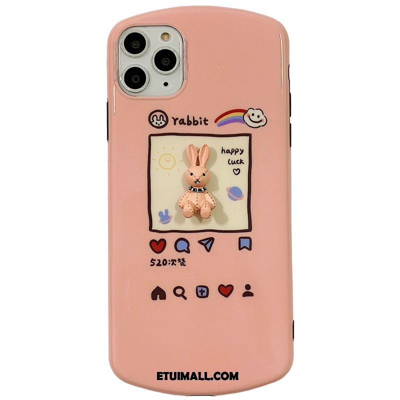 Etui iPhone 11 Pro Trójwymiarowy Bunny Telefon Komórkowy Różowe Miękki Futerał Sprzedam