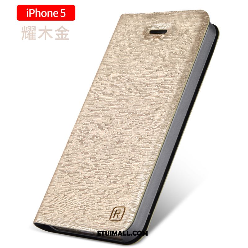 Etui iPhone 5 / 5s Filmy Różowe Złoto Anti-fall Ochraniacz Klapa Pokrowce Sklep