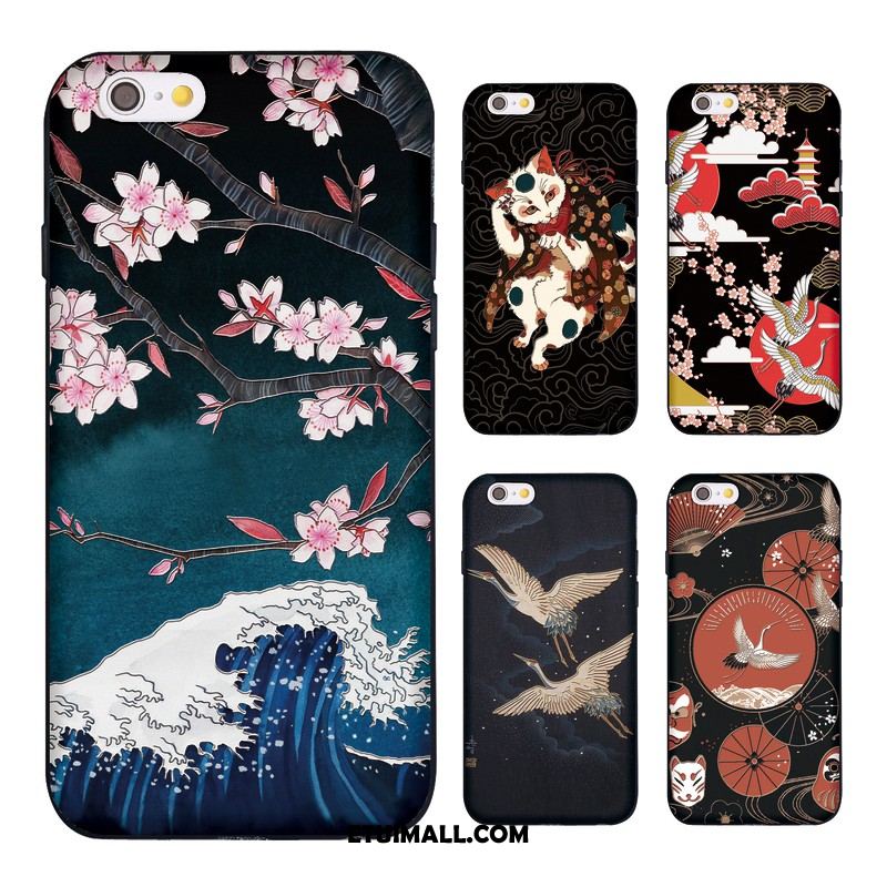 Etui iPhone 5 / 5s Silikonowe Czarny Kotek Miękki Sakura Pokrowce Sklep