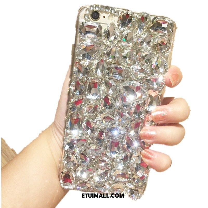 Etui iPhone 6 / 6s Plus Srebro Telefon Komórkowy Luksusowy Miękki Rhinestone Obudowa Dyskont