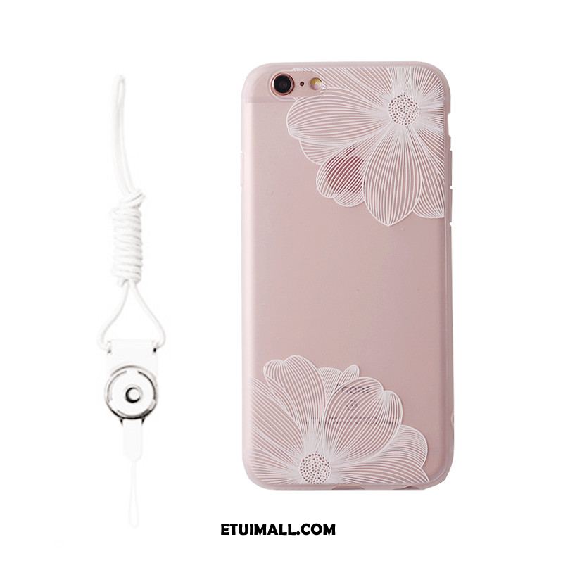 Etui iPhone 6 / 6s Telefon Komórkowy Przezroczysty Różowe Silikonowe Wiszące Ozdoby Obudowa Tanie