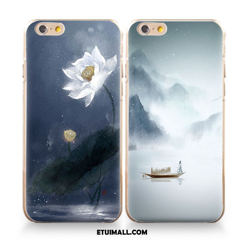 Etui iPhone 6 / 6s Telefon Komórkowy Wiatr Kwiaty Niebieski Anti-fall Pokrowce Sklep