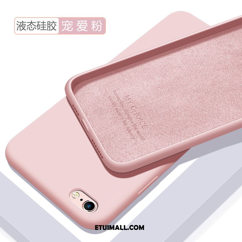 Etui iPhone Se 2020 Nubuku Ochraniacz Jednolity Kolor Różowe Anti-fall Futerał Tanie