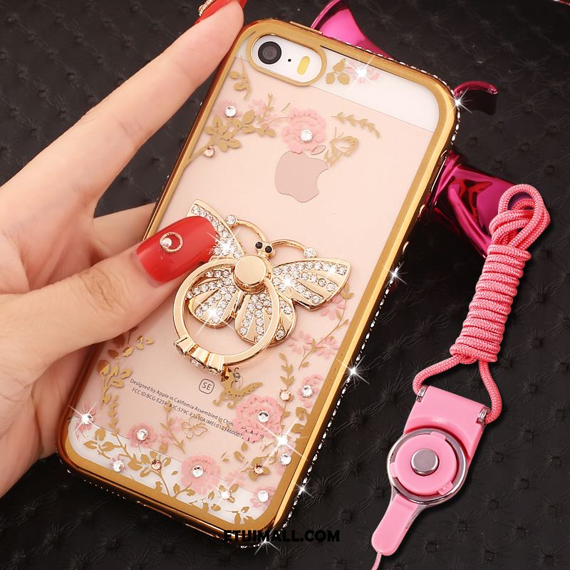 Etui iPhone Se Anti-fall Rhinestone Telefon Komórkowy Ochraniacz Wiszące Ozdoby Futerał Tanie