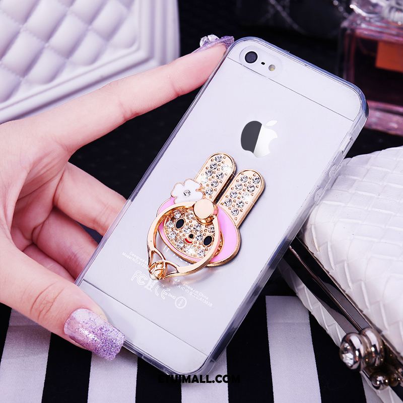 Etui iPhone Se Miękki Telefon Komórkowy Silikonowe Ring Rhinestone Futerał Tanie