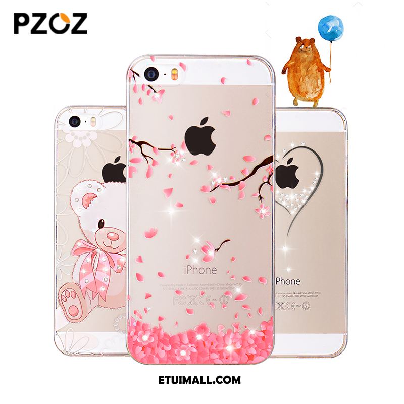 Etui iPhone Se Rhinestone Super Słodkie Przezroczysty Anti-fall All Inclusive Obudowa Sklep