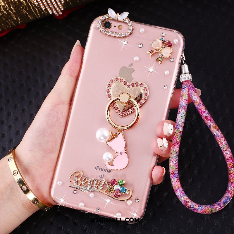 Etui iPhone Se Różowe All Inclusive Rhinestone Miękki Anti-fall Futerał Kup