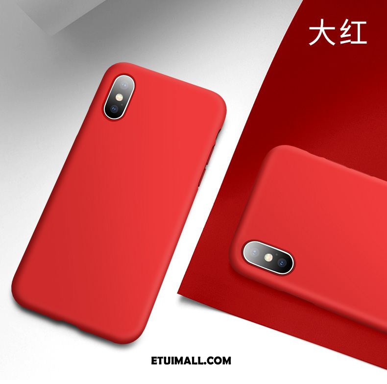Etui iPhone Xs Cienkie Czerwony Silikonowe Anti-fall Telefon Komórkowy Pokrowce Tanie