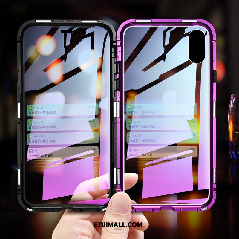 Etui iPhone Xs Max All Inclusive Purpurowy Gradient Szkło Osobowość Futerał Sklep