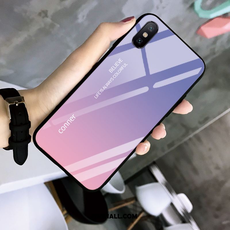 Etui iPhone Xs Max All Inclusive Szkło Czerwony Osobowość Anti-fall Futerał Online