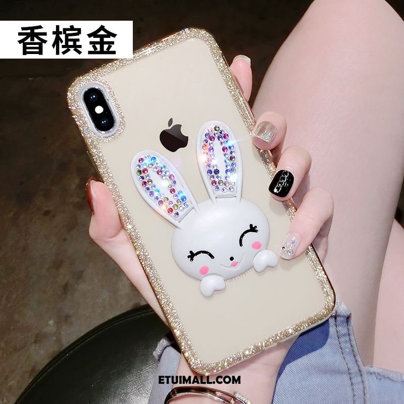 Etui iPhone Xs Max Bunny Wspornik Czerwony Netto Telefon Komórkowy Proszek Futerał Tanie