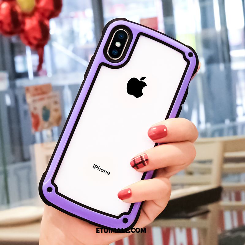 Etui iPhone Xs Max Ochraniacz Purpurowy Telefon Komórkowy Anti-fall Czerwony Netto Pokrowce Sklep