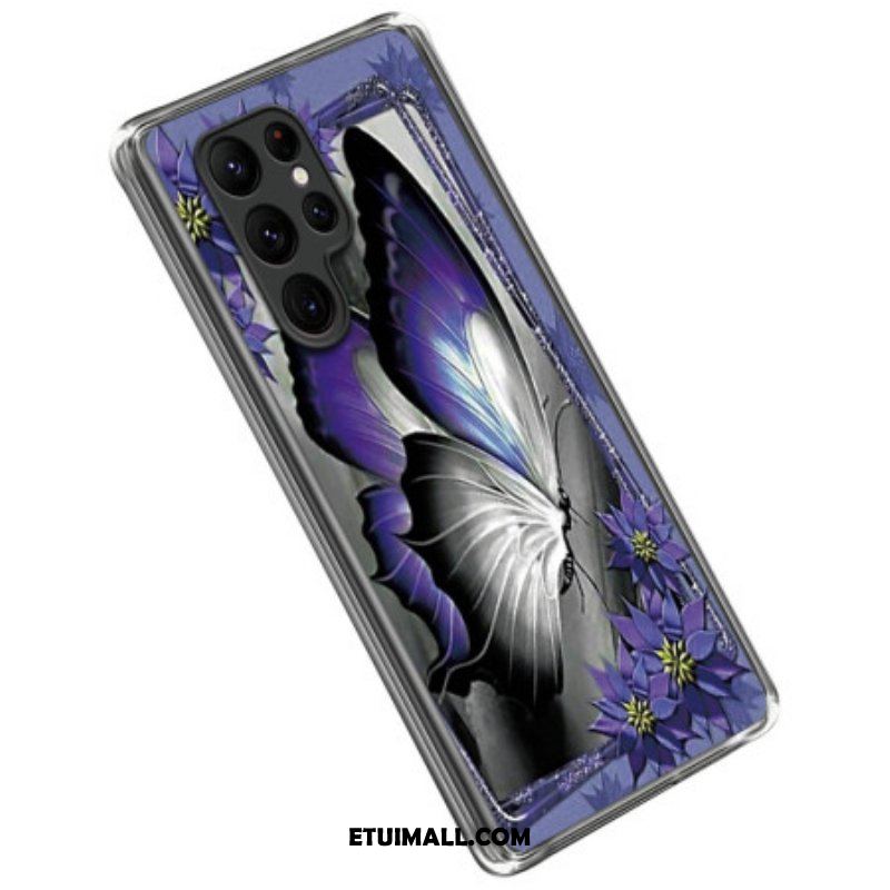 Futerały do Samsung Galaxy S23 Ultra 5G Fioletowy Motyl