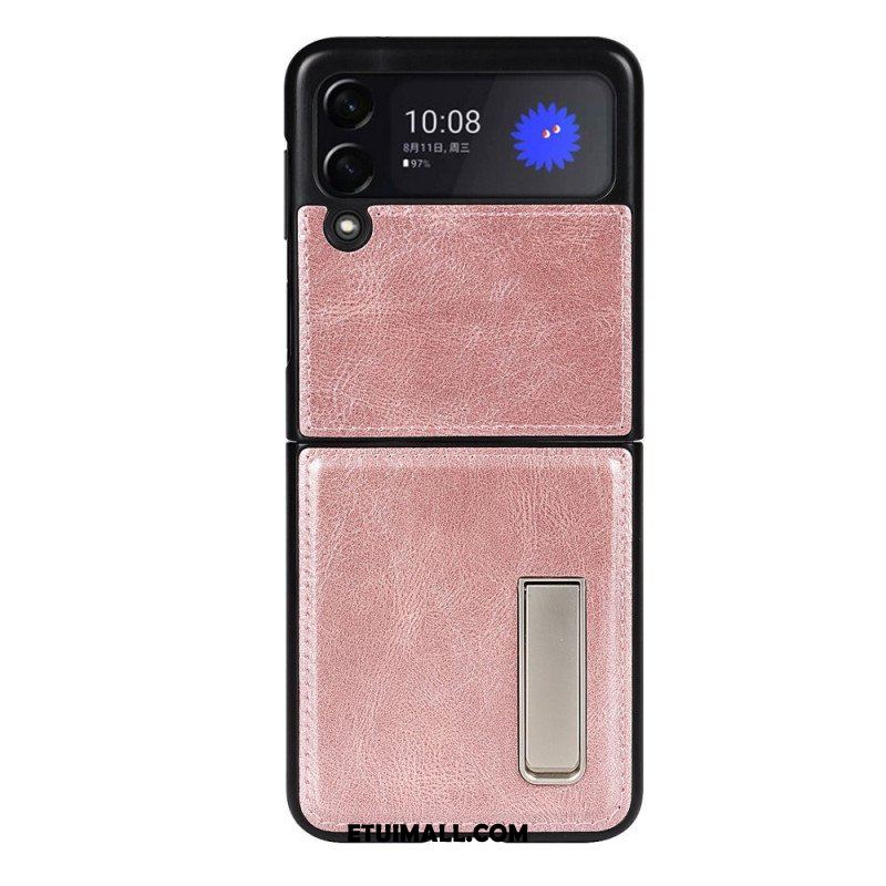 Futerały do Samsung Galaxy Z Flip 3 5G Etui Folio Stylowy Skórzany Stojak