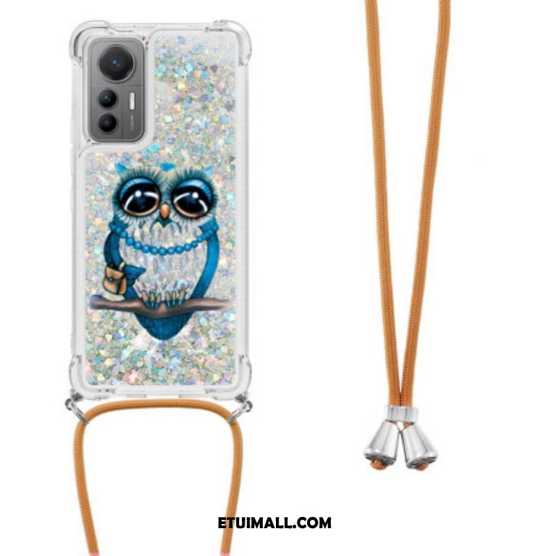 Futerały do Xiaomi 12 Lite ze Sznurkiem Cekinowy Sznurek Mrs. Owl