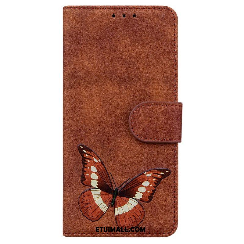 Obudowa Etui Na Telefon do Google Pixel 6 Motyl Dotykający Skóry