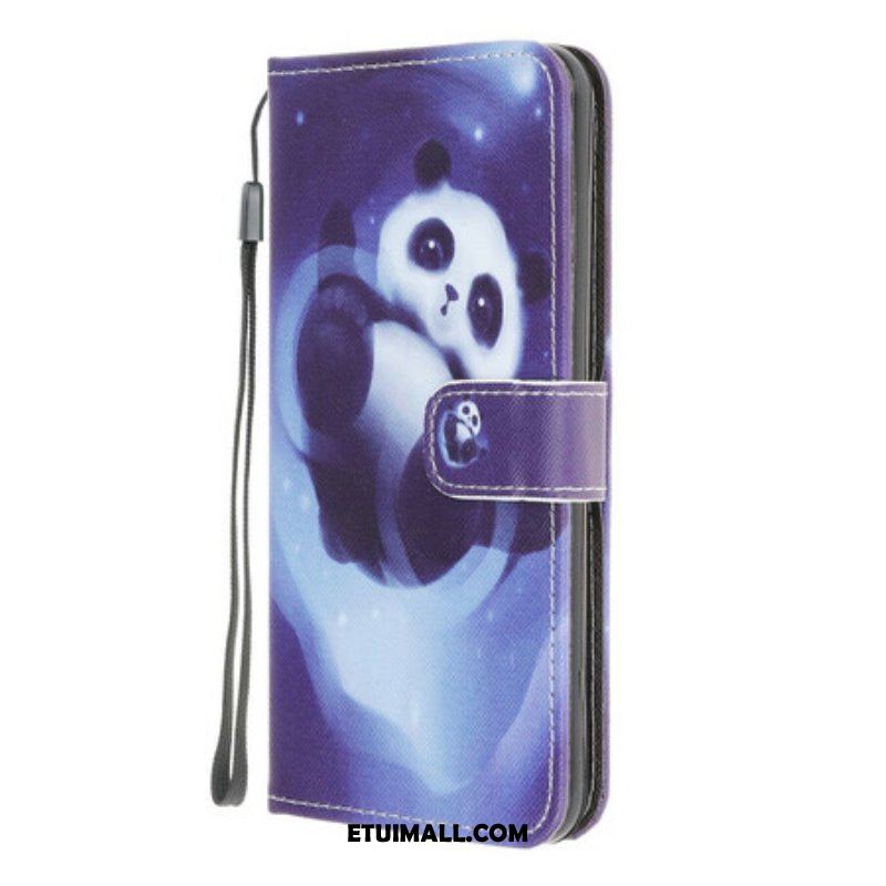 Obudowa Etui Na Telefon do Samsung Galaxy A42 5G z Łańcuch Panda Space Ze Smyczą