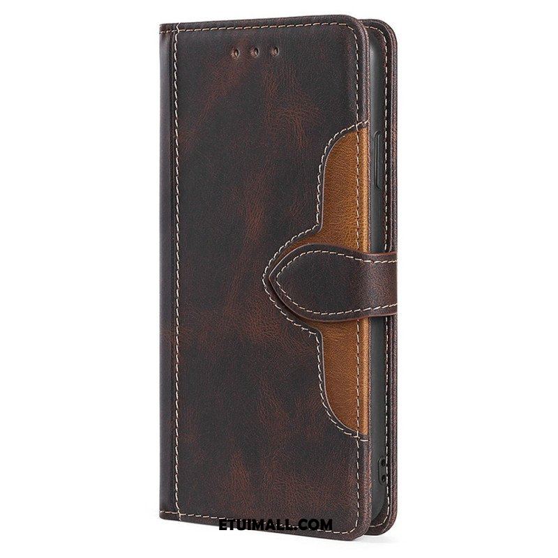 Obudowa Etui Na Telefon do Xiaomi Redmi Note 11 Pro Plus 5G Dwukolorowa Stylowa Sztuczna Skóra