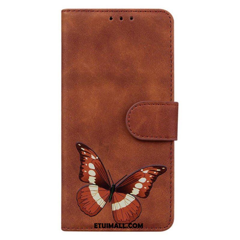 Skórzany Futerał do Samsung Galaxy S23 5G Motyl